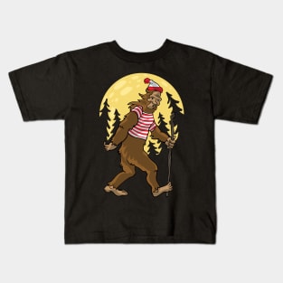 BIGFOOT BY THE LIGHT OF THE MOON Kids T-Shirt